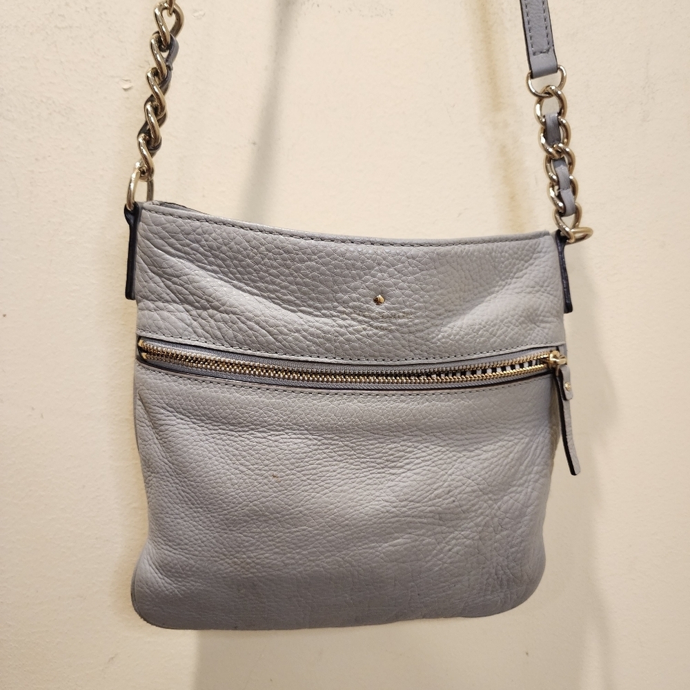 Kate Spade Gray Leather Crossbody Bag